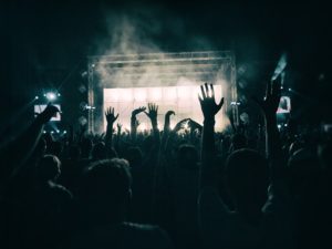 A crowd at a concert